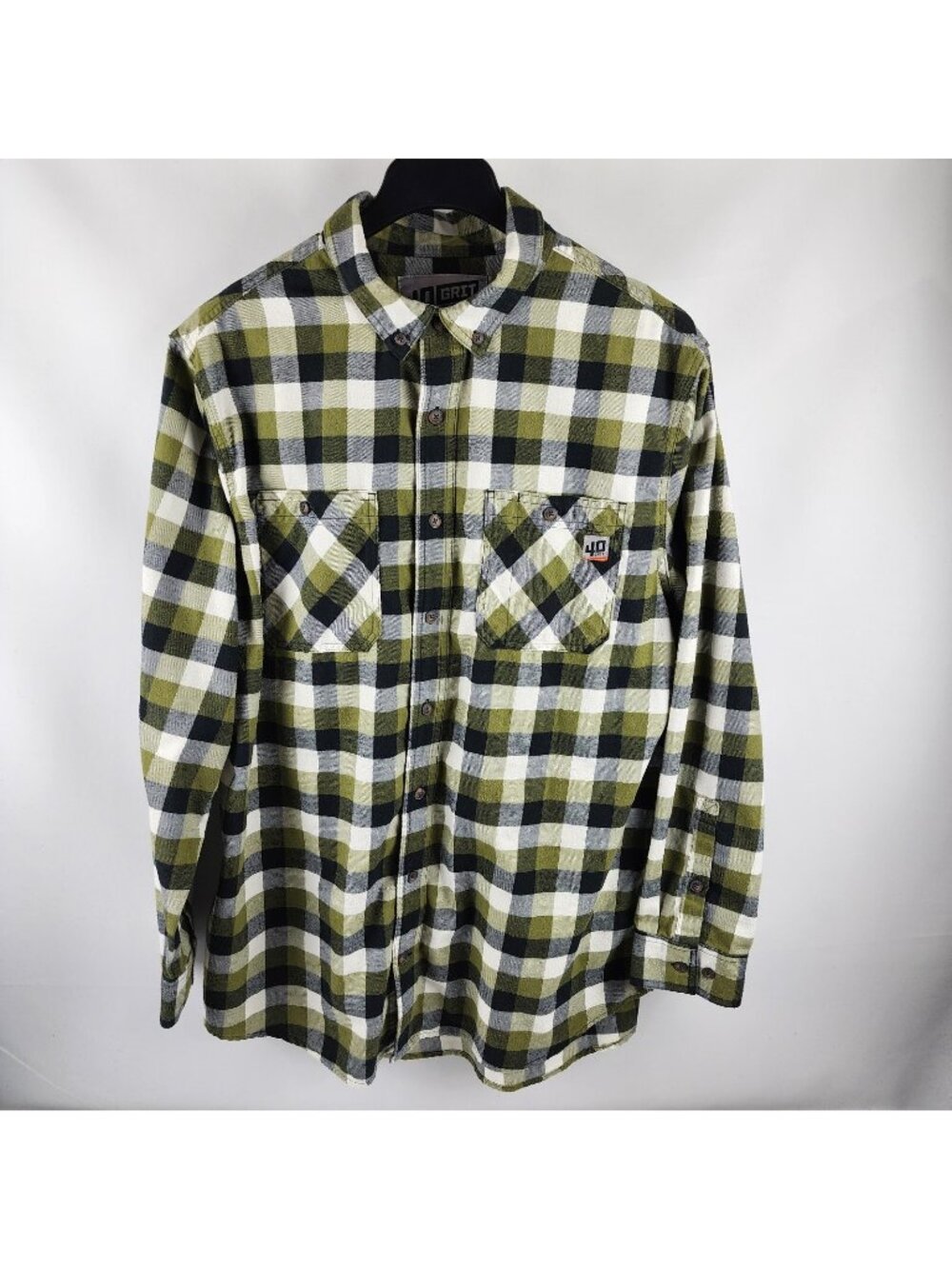 40 Grit Shirt Mens XL Tall Multi Plaid Standard Fit Flannel Button Up 23138